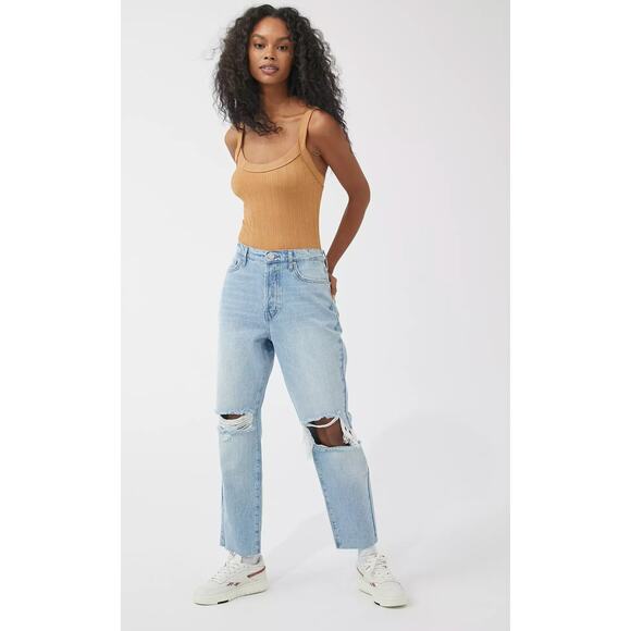 BDG Urban Outfitters Slim Straight Distressed Jeans Size 32‎ Street Grunge 90s - Picture 1 of 12